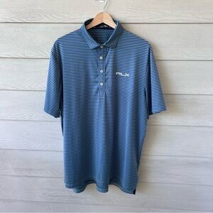 RLX Ralph Lauren Men’s Classic Fit Stretch Jersey Polo Large Striped Golf